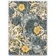 Tapis tufté main laine et viscose floral design Seaweed