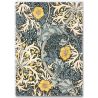 Tapis tufté main laine et viscose floral design Seaweed