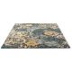 Tapis tufté main laine et viscose floral design Seaweed