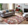 Tapis moderne tufté main floral laine et viscose Strawberry