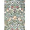 Tapis moderne tufté main floral laine et viscose Strawberry