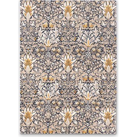 Tapis floral tufté main laine et viscose moderne Snakeshead