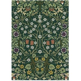 Tapis intérieur et extérieur floral design rectangle Blackthorn