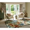 Tapis rectangle floral moderne laine Robin's Wood