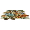 Tapis rectangle floral moderne laine Robin's Wood