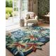 Tapis rectangle floral moderne laine Robin's Wood