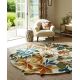 Tapis rond floral moderne laine Robin's Wood