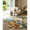 Tapis rond floral moderne laine Robin's Wood