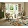 Tapis rond floral moderne laine Robin's Wood