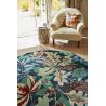 Tapis rond floral moderne laine Robin's Wood