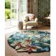 Tapis rond floral moderne laine Robin's Wood