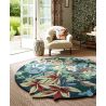 Tapis rond floral moderne laine Robin's Wood