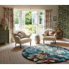 Tapis rond floral moderne laine Robin's Wood