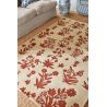 Tapis moderne effet 3D floral laine tufté main Woodland