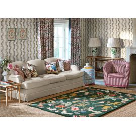 Tapis moderne laine poils ras floral Forest Of Dean