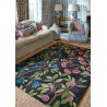 Tapis rectangle laine floral moderne Foraging