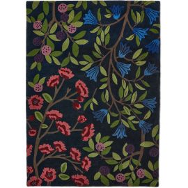 Tapis rectangle laine floral moderne Foraging