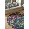 Tapis rond laine floral moderne Foraging