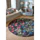 Tapis rond laine floral moderne Foraging