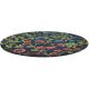 Tapis rond laine floral moderne Foraging