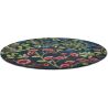 Tapis rond laine floral moderne Foraging