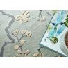 Tapis effet 3D laine et viscose tufté main floral design Anthea