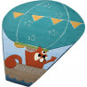 Tapis montgolfière bleu pour chambre d'enfant Balloon Esprit Home