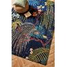 Tapis moderne tufté main laine floral Rain Forest