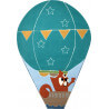 Tapis montgolfière bleu pour chambre d'enfant Balloon Esprit Home