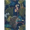 Tapis moderne tufté main laine floral Rain Forest