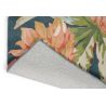 Tapis laine floral tufté main design Dahlia & Rosehip
