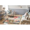 Tapis laine floral tufté main design Dahlia & Rosehip