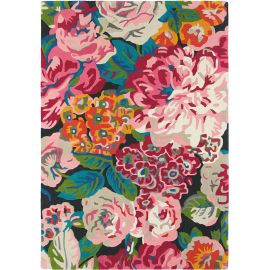 Tapis floral tufté main laine moderne Dahlia & Peony