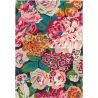 Tapis floral tufté main laine moderne Dahlia & Peony