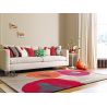 Tapis design laine tufté main floral Poppies