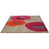 Tapis design laine tufté main floral Poppies