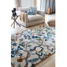 Tapis tufté main laine et viscose floral design Amanpuri