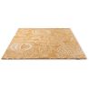 Tapis laine effet 3D tufté main floral design Cantaloupe