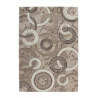 Tapis 3D vintage à courtes mèches beige Tiano