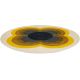 Tapis rond laine floral tufté main design Sunflower