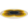 Tapis rond laine floral tufté main design Sunflower