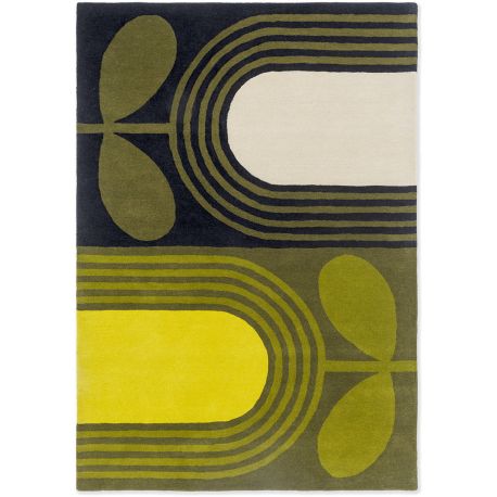 Tapis laine moderne tufté main floral Striped Tulip