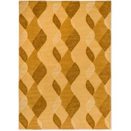 Tapis moderne courbe laine tufté main Decor Riff