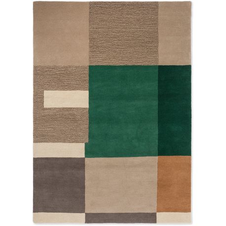 Tapis géométrique laine design tufté main Decor Bass