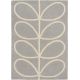 Tapis laine poils ras floral moderne tufté main Giant Linear Stem