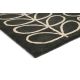 Tapis laine tufté main poils ras design floral Linear Stem Slate