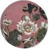 Tapis rond laine floral design Waterlily