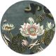 Tapis rond laine floral design Waterlily