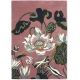 Tapis rectangle laine floral design Waterlily