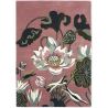 Tapis rectangle laine floral design Waterlily